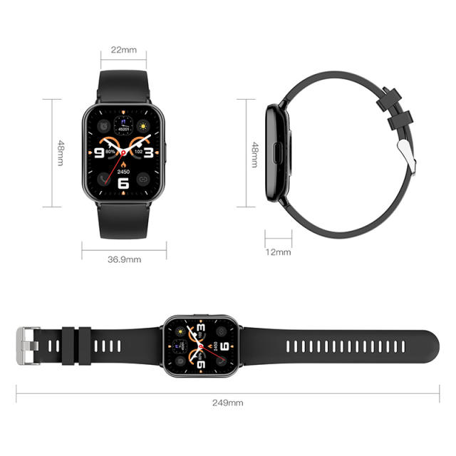 Smart Watch with Bluetooth Call, 1.83" HD Screen, 100+ Sports Modes, IP67 Waterproof, 7-Day Battery， RC-SW003