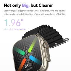 3-in-1 Smartwatch with TWS Earbuds &amp; MP3 Player, 1.96" HD Screen, Bluetooth 5.3, Heart Rate &amp; Sleep Monitor, Fitness Tracker, IP67 Waterproof, RC-SW008