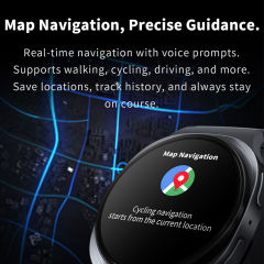 HD8 Mini AI Smartwatch with Bluetooth Calling, 1.29'' IPS Display, Fitness & Health Tracking, Wireless Charging, NFC, GPS Navigation, ChatGPT Voice Assistant, IP68 Waterproof，RC-SW007