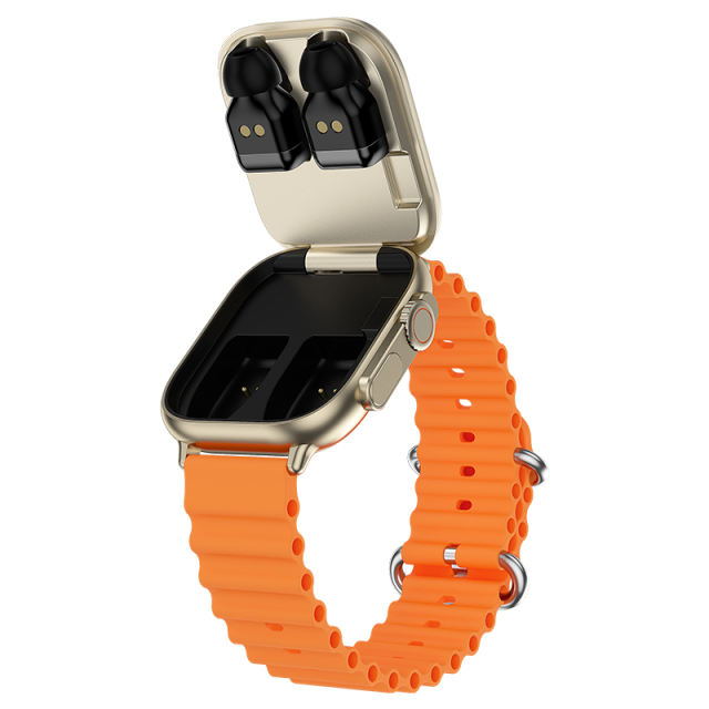 3-in-1 Smartwatch with TWS Earbuds &amp; MP3 Player, 1.96" HD Screen, Bluetooth 5.3, Heart Rate &amp; Sleep Monitor, Fitness Tracker, IP67 Waterproof, RC-SW008