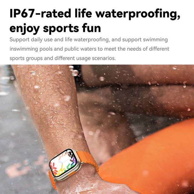 3-in-1 Smartwatch with TWS Earbuds &amp; MP3 Player, 1.96" HD Screen, Bluetooth 5.3, Heart Rate &amp; Sleep Monitor, Fitness Tracker, IP67 Waterproof, RC-SW008