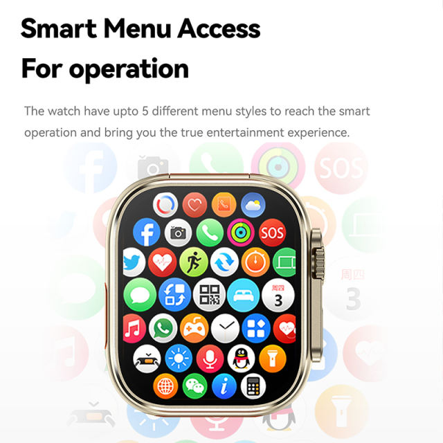 3-in-1 Smartwatch with TWS Earbuds &amp; MP3 Player, 1.96" HD Screen, Bluetooth 5.3, Heart Rate &amp; Sleep Monitor, Fitness Tracker, IP67 Waterproof, RC-SW008