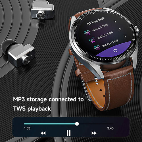 2-in-1 AI Smartwatch with TWS Earbuds, 1.39" HD Touch Screen, MP3 Music, Video Playback, Heart Rate & Sleep Monitor, NFC Payment, IP67 Waterproof Fitness Watch, RC-SW009