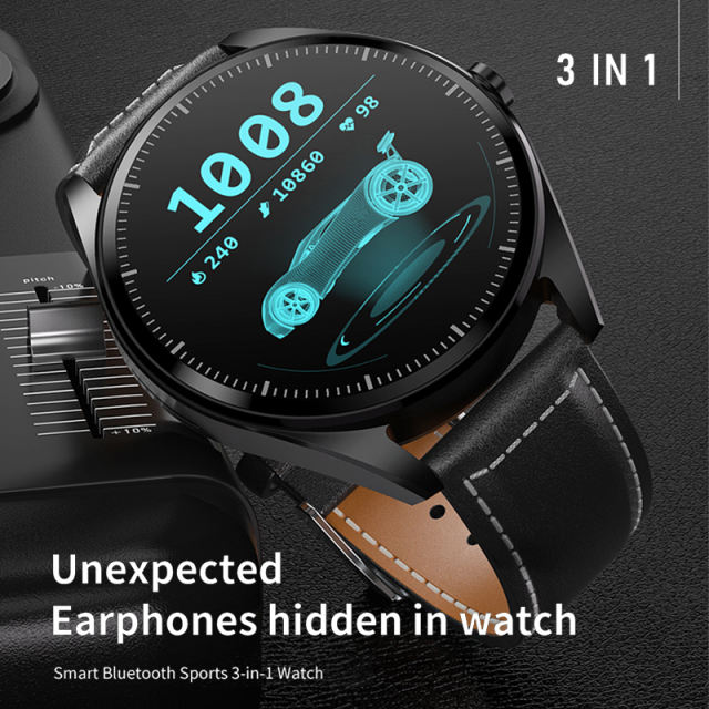 2-in-1 AI Smartwatch with TWS Earbuds, 1.39" HD Touch Screen, MP3 Music, Video Playback, Heart Rate &amp; Sleep Monitor, NFC Payment, IP67 Waterproof Fitness Watch, RC-SW009