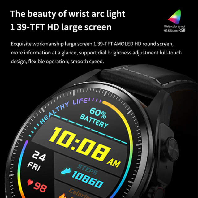 2-in-1 AI Smartwatch with TWS Earbuds, 1.39" HD Touch Screen, MP3 Music, Video Playback, Heart Rate &amp; Sleep Monitor, NFC Payment, IP67 Waterproof Fitness Watch, RC-SW009
