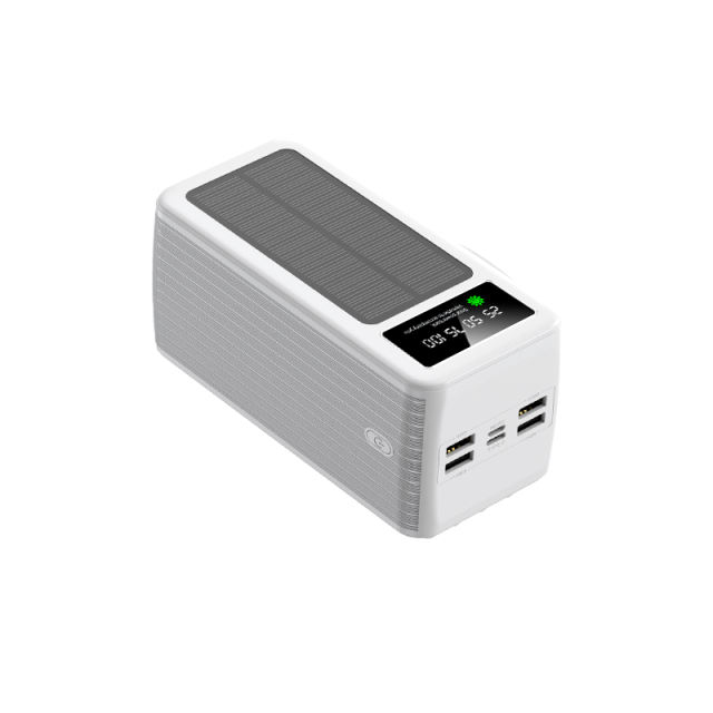 60000mAh Solar Power Bank with Built-in 4 Cables, 7 Outputs & 3 Inputs | Fast Charging Portable Charger for Phones & Tablets RC-SP016