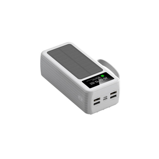 60000mAh Solar Power Bank with Built-in 4 Cables, 7 Outputs & 3 Inputs | Fast Charging Portable Charger for Phones & Tablets RC-SP016