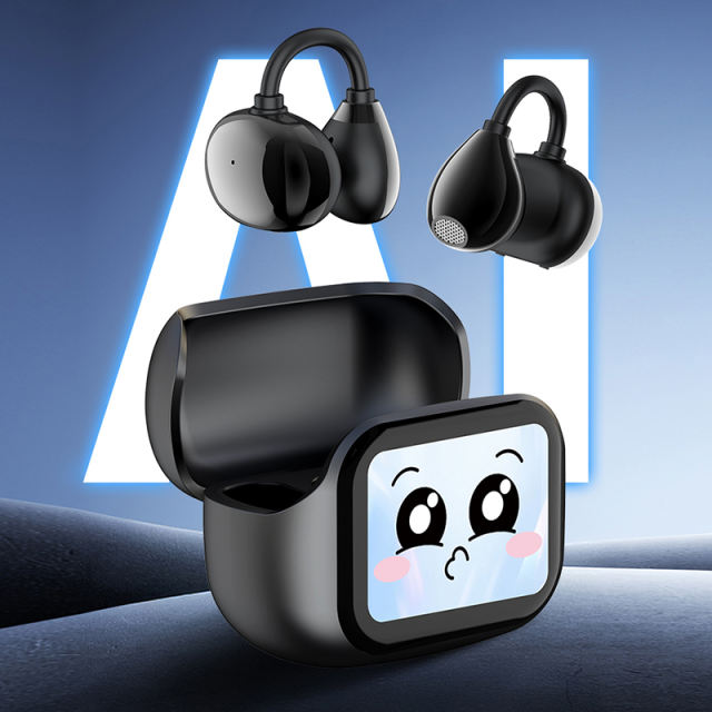 PLUS Smart AI Translation Wireless Earbuds with Color Touch Screen | ENC+ANC Noise Cancelling | Bluetooth 5.4 Headphones for Music &amp; Calls RC-AE08