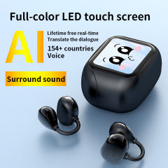 PLUS Smart AI Translation Wireless Earbuds with Color Touch Screen | ENC+ANC Noise Cancelling | Bluetooth 5.4 Headphones for Music &amp; Calls RC-AE08