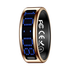 AI Smart Health Ring with Screen Display | Heart Rate, Blood Oxygen, Sleep Monitoring &amp; Call Reminder | Waterproof Fitness Tracker， RC-SR005