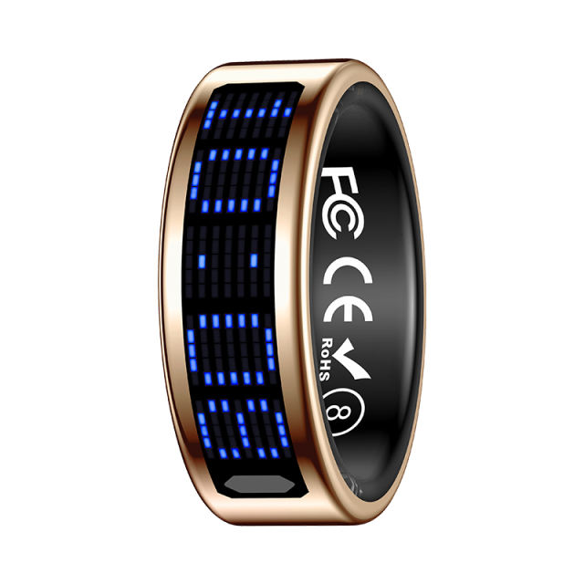 AI Smart Health Ring with Screen Display | Heart Rate, Blood Oxygen, Sleep Monitoring &amp; Call Reminder | Waterproof Fitness Tracker， RC-SR005