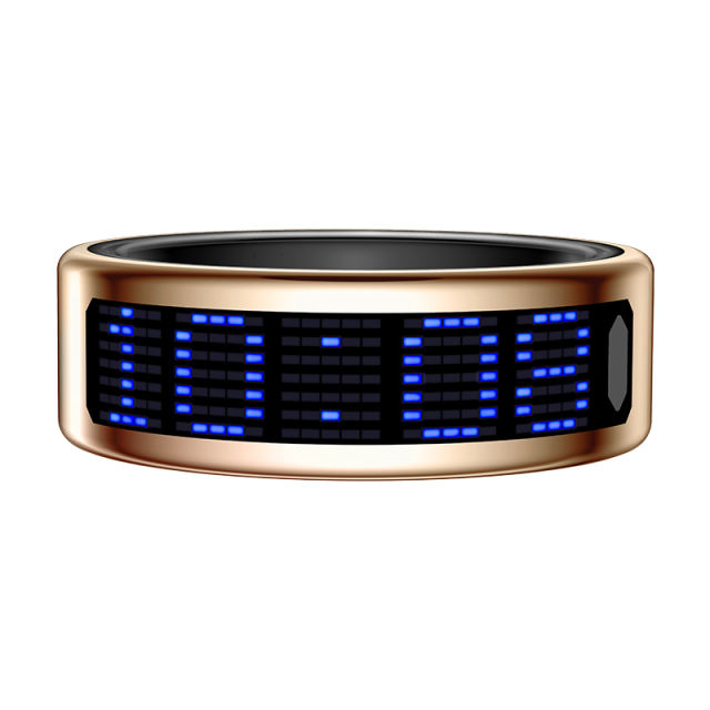 AI Smart Health Ring with Screen Display | Heart Rate, Blood Oxygen, Sleep Monitoring &amp; Call Reminder | Waterproof Fitness Tracker， RC-SR005