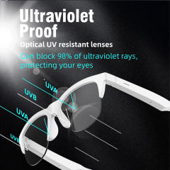 Smart AI Bluetooth Glasses – Real-Time Voice & Video Translation, Music & Call Function, Face-to-Face and Photo Translator, 7H Playtime, RC-SG012