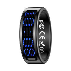 AI Smart Health Ring with Screen Display | Heart Rate, Blood Oxygen, Sleep Monitoring &amp; Call Reminder | Waterproof Fitness Tracker， RC-SR005