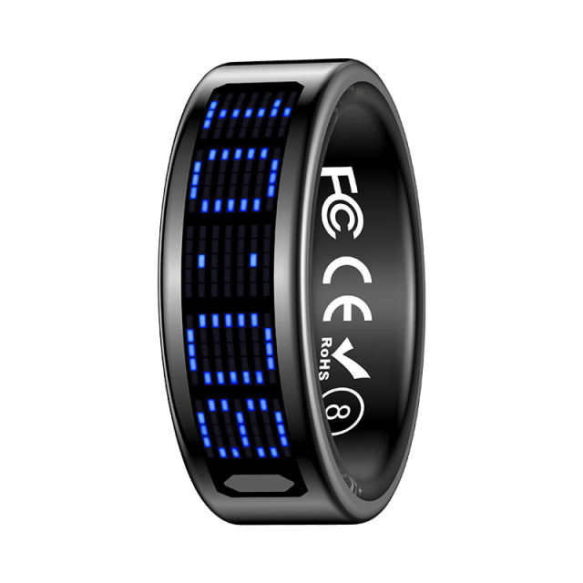 AI Smart Health Ring with Screen Display | Heart Rate, Blood Oxygen, Sleep Monitoring &amp; Call Reminder | Waterproof Fitness Tracker， RC-SR005