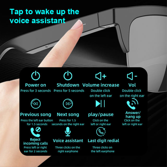 Smart AI Bluetooth Glasses – Real-Time Voice & Video Translation, Music & Call Function, Face-to-Face and Photo Translator, 7H Playtime, RC-SG012