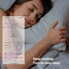 AI Smart Health Ring with Screen Display | Heart Rate, Blood Oxygen, Sleep Monitoring &amp; Call Reminder | Waterproof Fitness Tracker， RC-SR005