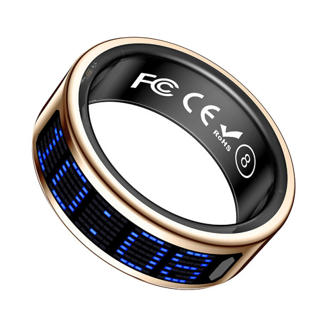 AI Smart Health Ring with Screen Display | Heart Rate, Blood Oxygen, Sleep Monitoring &amp; Call Reminder | Waterproof Fitness Tracker， RC-SR005