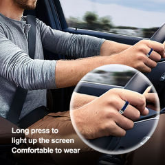 AI Smart Health Ring with Screen Display | Heart Rate, Blood Oxygen, Sleep Monitoring &amp; Call Reminder | Waterproof Fitness Tracker， RC-SR005