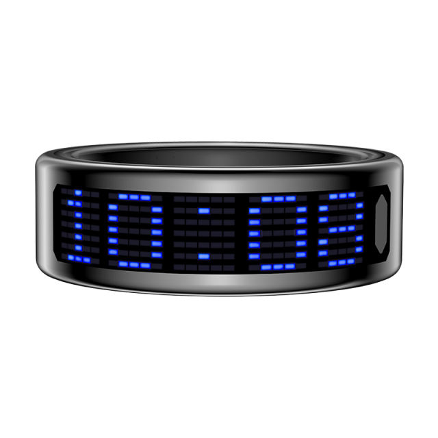 AI Smart Health Ring with Screen Display | Heart Rate, Blood Oxygen, Sleep Monitoring &amp; Call Reminder | Waterproof Fitness Tracker， RC-SR005