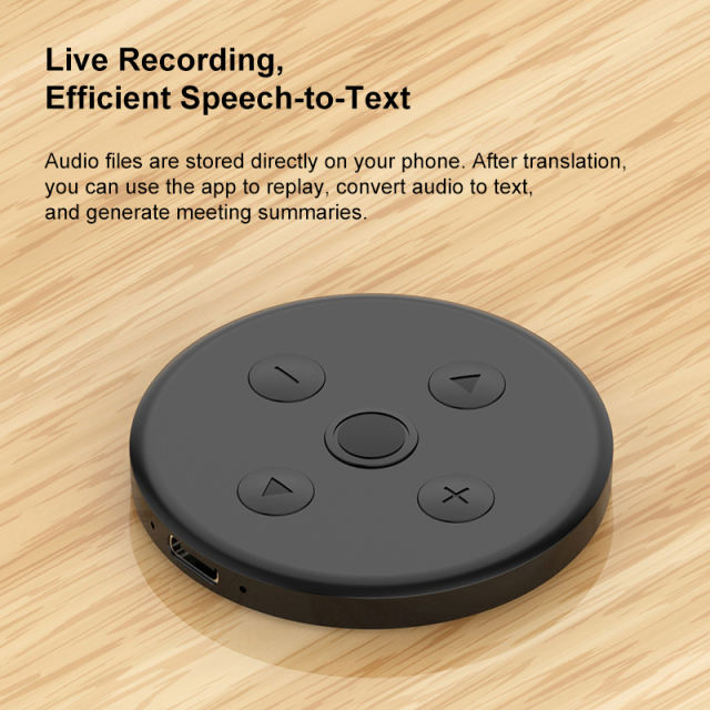 Cross-App AI Translator Pro – Real-Time Voice & Photo Translation, Meeting Notes Transcriber, Bluetooth Remote, 100-Day Standby，RC-X16