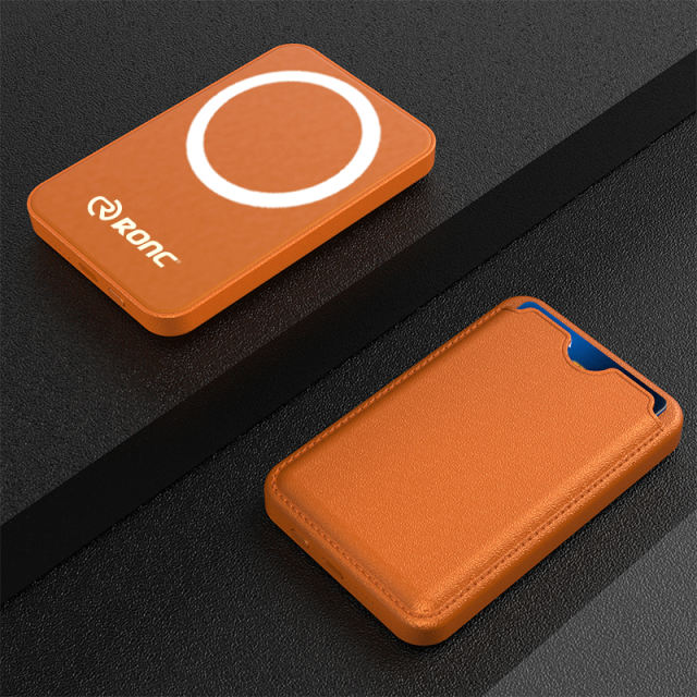 Maesafe 5-in-1 Magnetic Card Wallet &amp; 5000mAh Power Bank - 15W Fast Wireless Charging, Slim &amp; Portable，RC-WP039