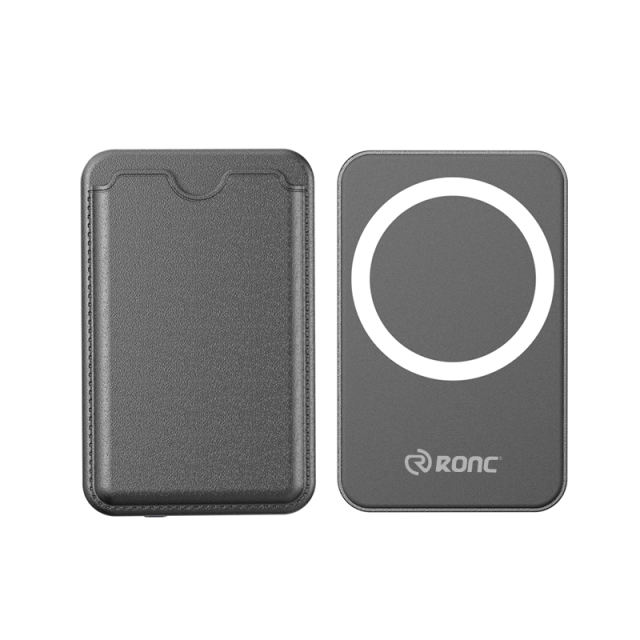 Maesafe 5-in-1 Magnetic Card Wallet &amp; 5000mAh Power Bank - 15W Fast Wireless Charging, Slim &amp; Portable，RC-WP039