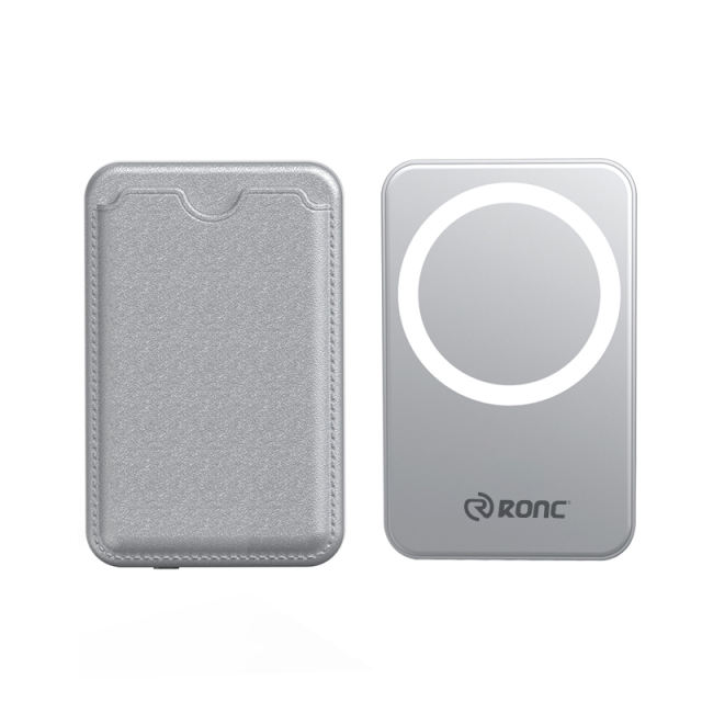 Maesafe 5-in-1 Magnetic Card Wallet &amp; 5000mAh Power Bank - 15W Fast Wireless Charging, Slim &amp; Portable，RC-WP039