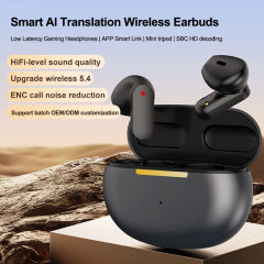 Smart AI Translation Wireless Earbuds | Dual-Mic ENC Noise Cancellation | HiFi Bass Composite Driver | Bluetooth 5.4 Low-Latency Gaming Earphones | 120-Day Standby | APP Smart Control RC-AE09