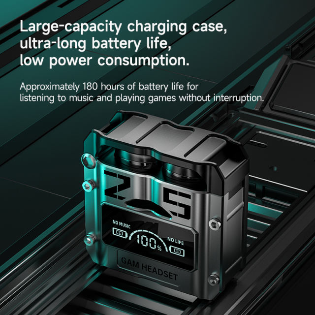 New Hard-Shell Sci-Fi Mecha AI Smart Earbuds | 180H Battery | Bluetooth 5.4 | IPX7 Waterproof | Magnetic Case | 360° Panoramic Sound | APP Smart Link | CVC8.0 Noise Reduction  RC-AE12