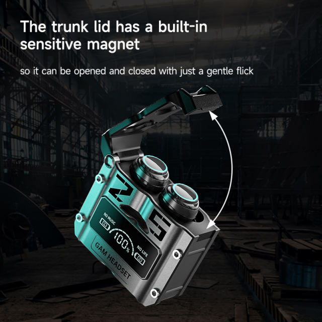 New Hard-Shell Sci-Fi Mecha AI Smart Earbuds | 180H Battery | Bluetooth 5.4 | IPX7 Waterproof | Magnetic Case | 360° Panoramic Sound | APP Smart Link | CVC8.0 Noise Reduction  RC-AE12