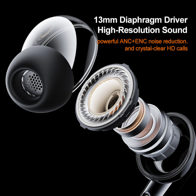 AI Translation Earbuds | ANC+ENC Noise Cancellation | Bluetooth 5.4 | 13mm Bass Driver | HD Calls & Smart App Link RC-AE13