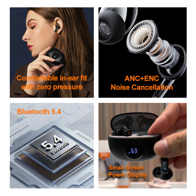 AI Translation Earbuds | ANC+ENC Noise Cancellation | Bluetooth 5.4 | 13mm Bass Driver | HD Calls & Smart App Link RC-AE13