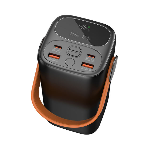 65W PD Fast Charging Laptop Power Bank 40000mAh | Portable Power Station with Handle &amp; LED Light | Dual USB-C Multi-Protocol Fast Charger (PD/QC/SCP/FCP), Custom Colors &amp; Capacity，RC-PD92