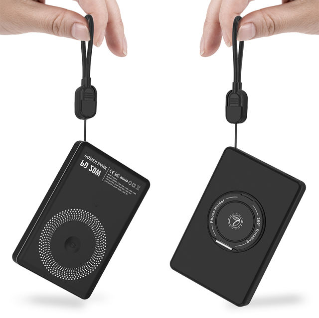 3-in-1 Magnetic Wireless Power Bank 5000mAh / 10000mAh | Ultra-Slim 8.5mm | PD 20W Fast Charging | Low-Temperature Safe Charging | Foldable 360° Stand，RC-WP040