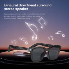 Smart AI Translation Audio Glasses with Wear Detection | Bluetooth 5.3 Open-Ear Music & Call Glasses, Touch Control, UV400 TR90 Frame, RC-SG013