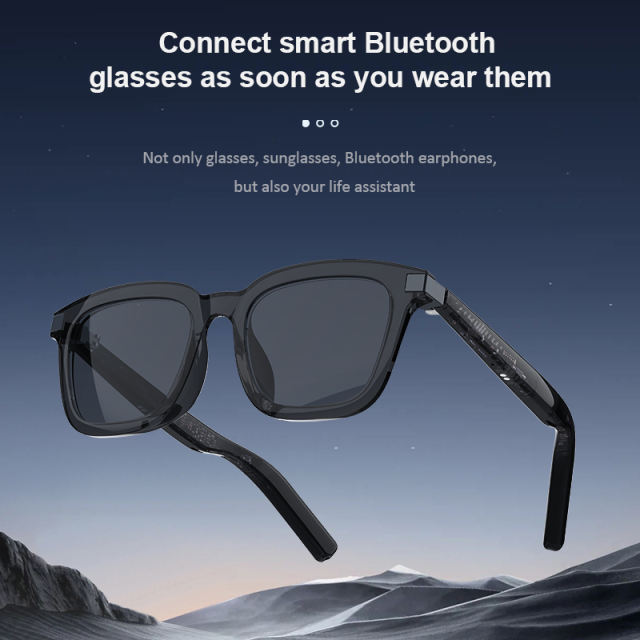 Smart AI Translation Audio Glasses with Wear Detection | Bluetooth 5.3 Open-Ear Music & Call Glasses, Touch Control, UV400 TR90 Frame, RC-SG013