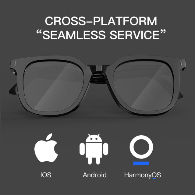 AI Translation Smart Glasses Bluetooth 5.4 | Open Ear Wireless Music &amp; Call Glasses | Touch Control | Dual Mic Noise Cancelling | Magnetic Charging | UV400 Sunglasses, RC-SG016