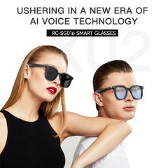 AI Translation Smart Glasses Bluetooth 5.4 | Open Ear Wireless Music &amp; Call Glasses | Touch Control | Dual Mic Noise Cancelling | Magnetic Charging | UV400 Sunglasses, RC-SG016