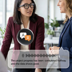 AI Translation Smart Glasses with 1080P Stabilized Camera, ChatGPT Voice Assistant, Bluetooth Music & Calls, WiFi Transfer, Magnetic Charging, RC-SG018