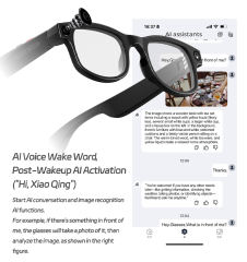 AI Translation Smart Glasses  with 1200P HD Camera | Photo Video Recording Music & Bluetooth Call | ChatGPT AI Assistant, RC-SG019