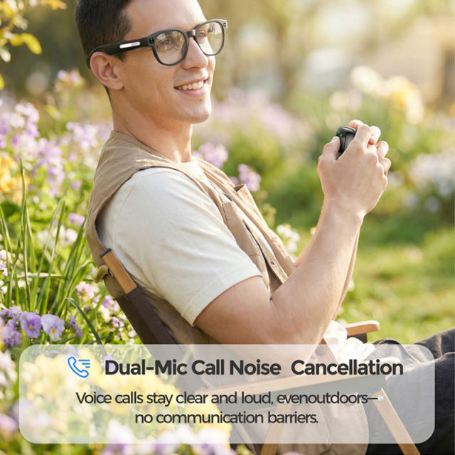 AI Translation Smart Glasses with 1080P Stabilized Camera, ChatGPT Voice Assistant, Bluetooth Music & Calls, WiFi Transfer, Magnetic Charging, RC-SG018