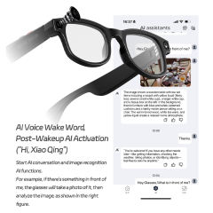 AI Translation Smart Glasses  with 1200P HD Camera | Photo Video Recording Music & Bluetooth Call | ChatGPT AI Assistant, RC-SG019