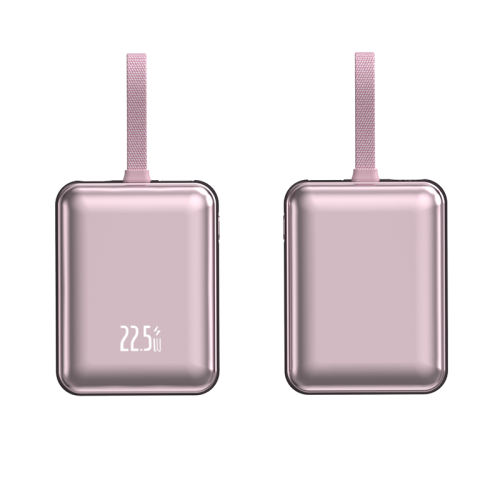 10000mAh Fast Charging Power Bank with Built-in Type-C Cable, 22.5W Portable Mini Metal Powerbank for iPhone 15/16 & Android, Ultra Slim External Battery Pack，RC-PD95