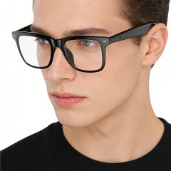 AI Smart Translation Audio Glasses TR90 Lightweight Smart Glasses with ENC Noise Cancellation for Calls Music Voice Assistant RC-SG023