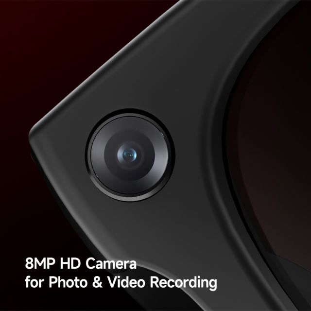 8MP AI Smart Translation Camera Glasses with Video Recording, Music Playback &amp; Bluetooth Calling, WiFi6, Noise Cancelling, IP65 Waterproof RC-SG025