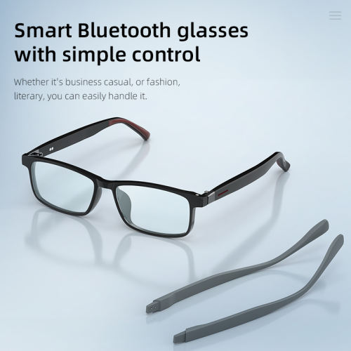 AI Smart Audio Glasses with Detachable Temples, Bluetooth Music & Calling, AI Translation, Photochromic Blue Light Blocking Lenses, IP67 Waterproof  RC-SG027