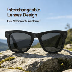 8MP AI Smart Translation Camera Glasses with Video Recording, Music Playback &amp; Bluetooth Calling, WiFi6, Noise Cancelling, IP65 Waterproof RC-SG025