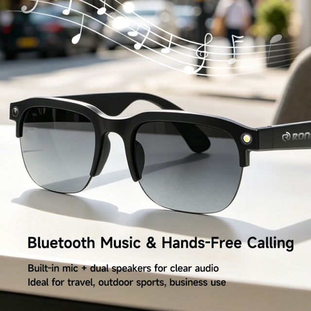 AI Smart Translation Glasses with HD Camera, Photo &amp; Video Recording, Bluetooth Music Calling Eyewear, 2MP Wearable Camera Glasses for Outdoor &amp; Travel RC-SG026