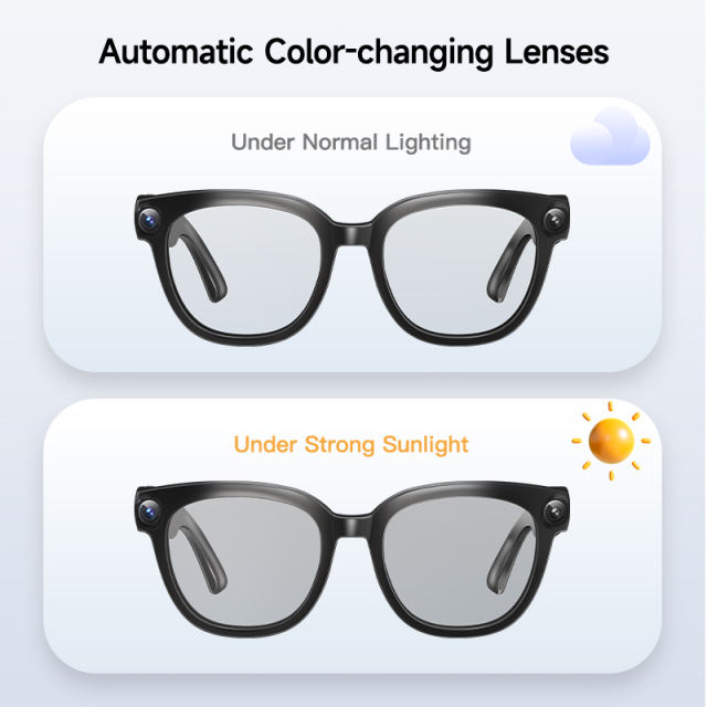 4K Camera AI Smart Glasses, Photo &amp; Video Recording, Bluetooth Music Calling Eyewear, 13MP Wearable Camera Glasses for Outdoor &amp; Travel RC-SG031
